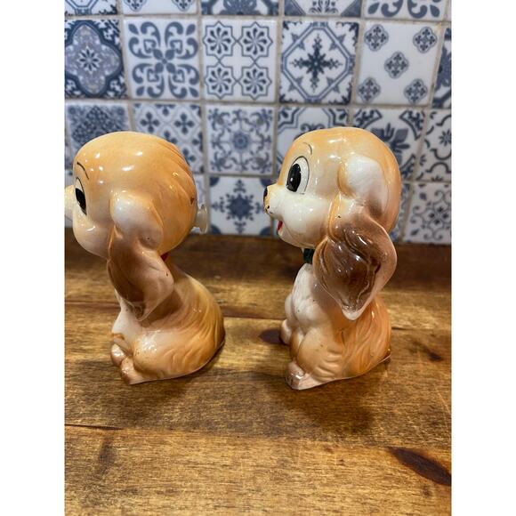 Vintage Ceramic Cocker Spaniel Salt & Pepper Shakers - Picture 2 of 6